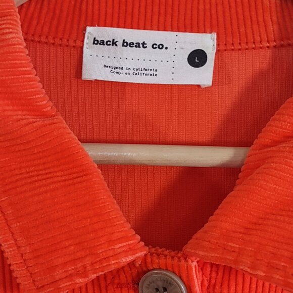 back beat co. Organic Cotton Corduroy Jacket Utility Casual Pockets Size Large - Picture 4 of 11